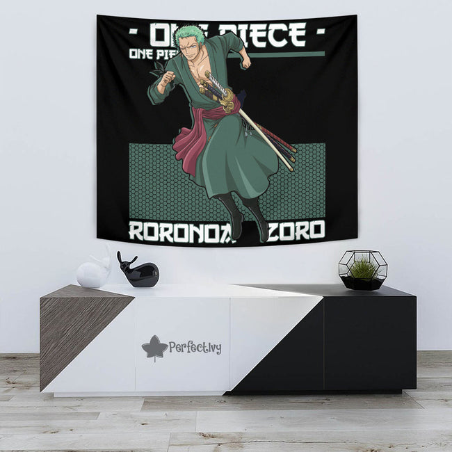 Roronoa Zoro Tapestry Custom One Piece Anime Home Decor 3 - PerfectIvy