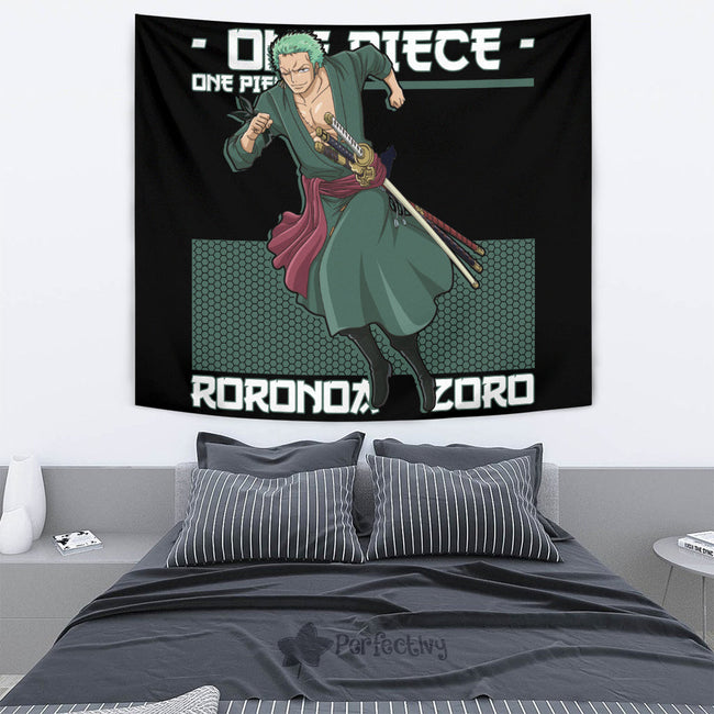 Roronoa Zoro Tapestry Custom One Piece Anime Home Decor 4 - PerfectIvy