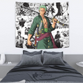 Roronoa Zoro Tapestry Custom One Piece Anime Manga Room Wall Decor 4 - PerfectIvy
