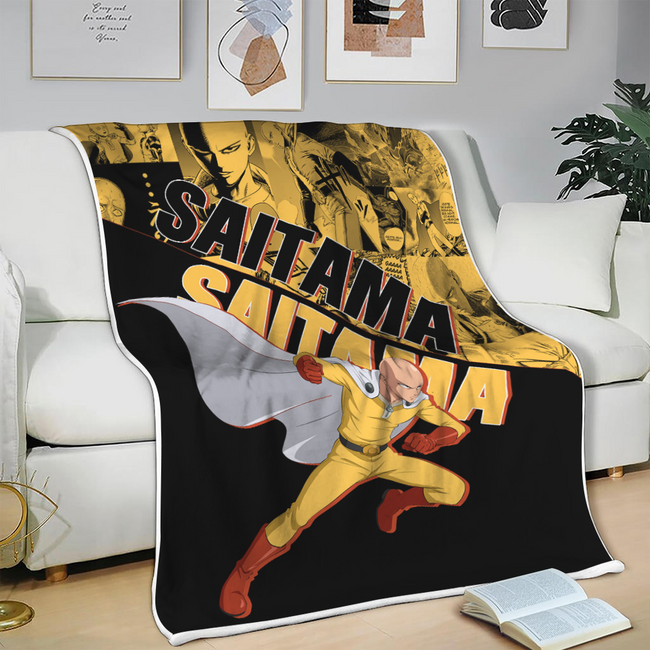 Saitama Blanket Custom One Punch Man Anime Bedding 3 - PerfectIvy