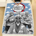 Sakonji Urokodaki Fleece Blanket Custom Demon Slayer Anime Uniform Mix Manga Style 4 - PerfectIvy