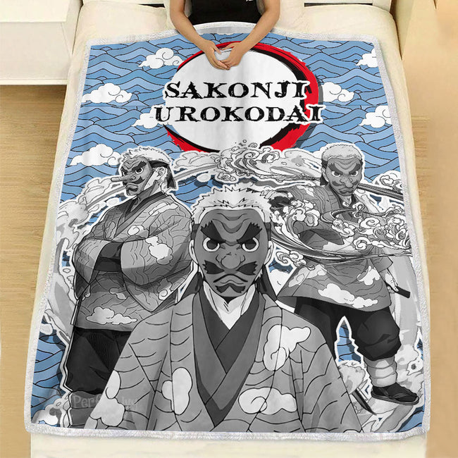 Sakonji Urokodaki Fleece Blanket Custom Demon Slayer Anime Uniform Mix Manga Style 4 - PerfectIvy