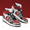 San Francisco 49ers Red Grey Hat Shoes Custom 1 - PerfectIvy