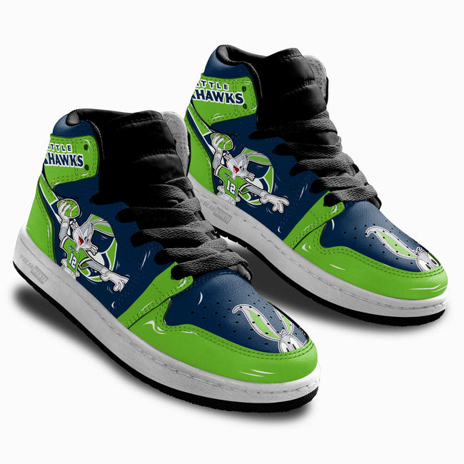 Seattle Seahawks Kid Sneakers Custom For Kids 2 - PerfectIvy