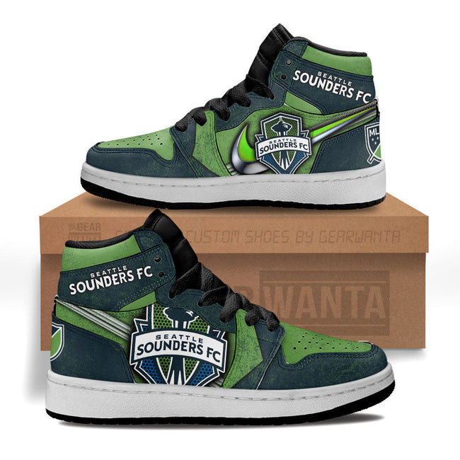 Seattle Sounders FC Kid Sneakers Custom For Kids 1 - PerfectIvy