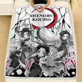 Shinobu Fleece Blanket Custom Demon Slayer Anime Uniform Mix Manga Style 4 - PerfectIvy