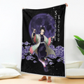 Shinobu Kochou Blanket Custom Moon Style Demon Slayer Anime Bedding 2 - PerfectIvy