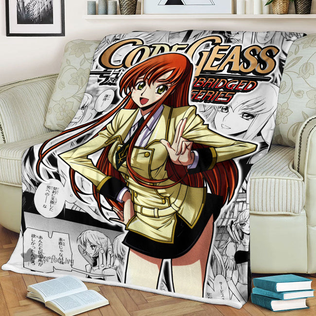 Shirley Fenette Blanket Fleece Custom Code Geass Anime Manga Bedding Room 2 - PerfectIvy