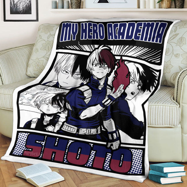 Shoto Todoroki Blanket Fleece Custom My Hero Academia Anime Bedding 2 - PerfectIvy