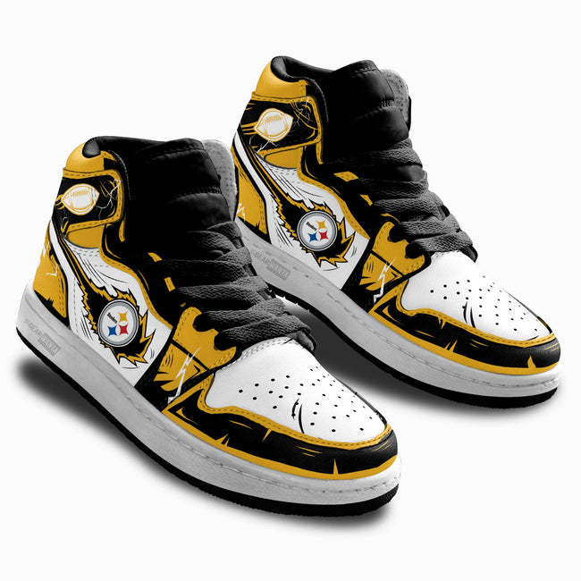 Steelers Kid Sneakers Custom For Kids 2 - PerfectIvy