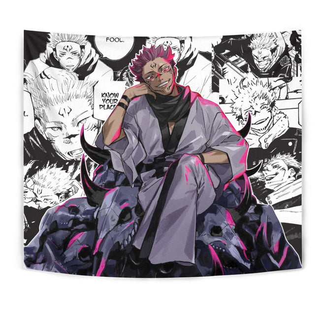 Sukuna Ryoumen Tapestry Custom Jujutsu Kaisen Anime Manga Room Decor 1 - PerfectIvy