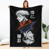 Sukuna and Yuji Itadori Blanket Fleece Custom Jujutsu Kaisen Anime Bedding 1 - PerfectIvy