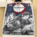 Tamayo Fleece Blanket Custom Demon Slayer Anime Uniform Mix Manga Style 4 - PerfectIvy