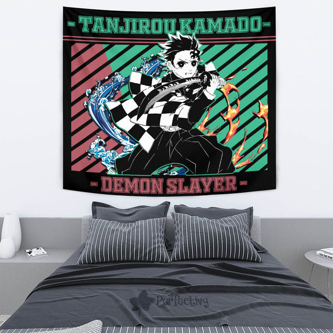 Tanjiro Kamado Tapestry Custom Demon Slayer Anime Bedroom Living Room Home Decoration 2 - PerfectIvy
