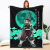 Tanjirou Kamado Blanket Custom Moon Style Demon Slayer Anime Bedding 1 - PerfectIvy