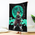 Tanjirou Kamado Blanket Custom Moon Style Demon Slayer Anime Bedding 2 - PerfectIvy
