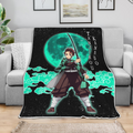 Tanjirou Kamado Blanket Custom Moon Style Demon Slayer Anime Bedding 4 - PerfectIvy
