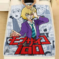 Teruki Hanazawa Blanket Fleece Custom Mob Psycho 100 Anime Bedding Room 1 - PerfectIvy
