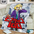 Teruki Hanazawa Blanket Fleece Custom Mob Psycho 100 Anime Bedding Room 2 - PerfectIvy
