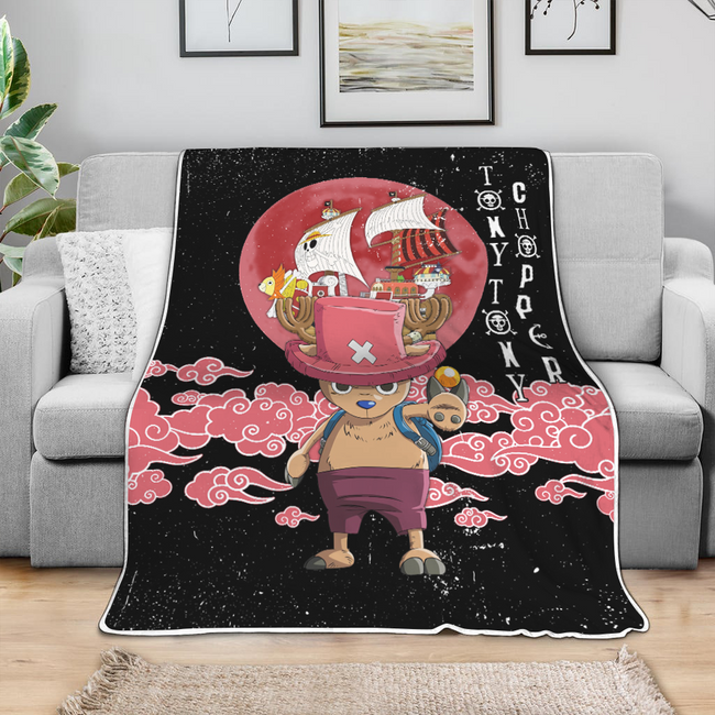Tony Tony Chopper Blanket Moon Style Custom One Piece Anime Bedding 4 - PerfectIvy
