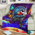 Trunks Fleece Blanket Custom Dragon Ball Anime Galaxy Style 3 - PerfectIvy