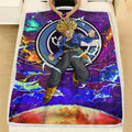 Trunks Super Saiyan Fleece Blanket Custom Dragon Ball Anime Galaxy Style 4 - PerfectIvy