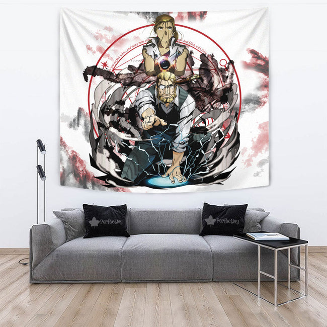 Van Hohenheim Tapestry Custom Fullmetal Alchemist Anime Home Wall Decor For Bedroom Living Room 4 - PerfectIvy
