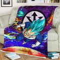 Vegeta Blue Fleece Blanket Custom Dragon Ball Anime Galaxy Style 3 - PerfectIvy