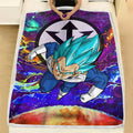 Vegeta Blue Fleece Blanket Custom Dragon Ball Anime Galaxy Style 4 - PerfectIvy