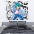 Vegeta Blue Tapestry Custom Dragon Ball Anime Manga Room Decor 4 - PerfectIvy