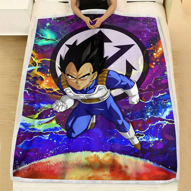 Vegeta Fleece Blanket Custom Dragon Ball Anime Galaxy Style 4 - PerfectIvy