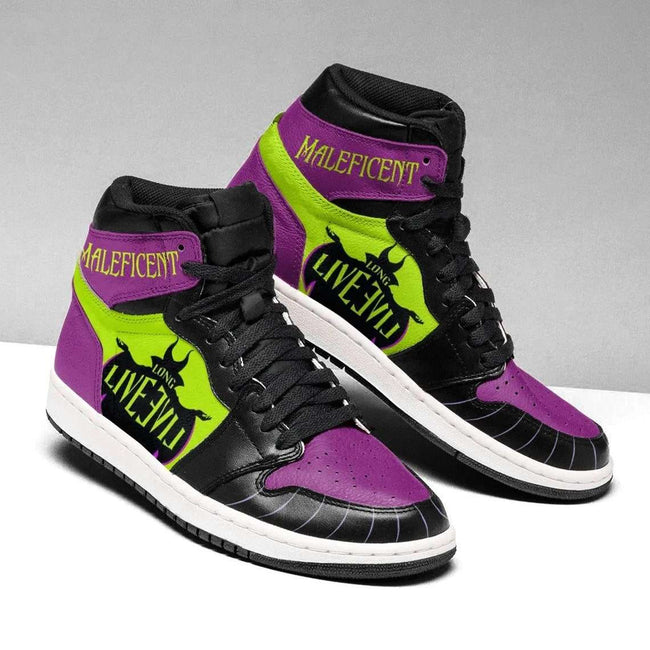 Villian Maleficent Purple Green JD Sneakers Custom Shoes 1 - PerfectIvy