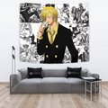 Vinsmoke Sanji Tapestry Custom One Piece Anime Manga Room Wall Decor 2 - PerfectIvy