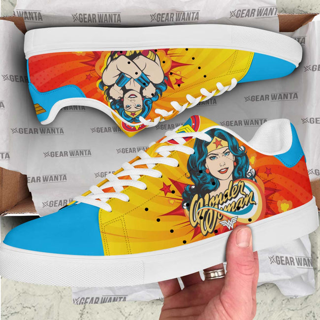 Wonder Woman Skate Shoes Custom Superheroes Sneakers 3 - PerfectIvy