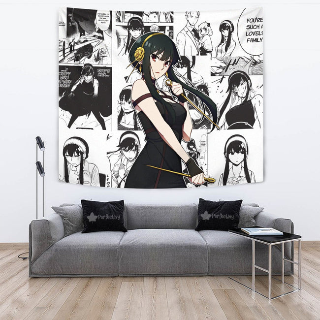 Yor Forger Tapestry Custom Spy x Family Anime Manga Room Wall Decor 2 - PerfectIvy