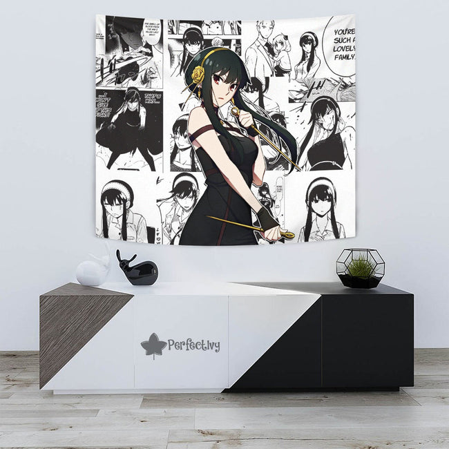 Yor Forger Tapestry Custom Spy x Family Anime Manga Room Wall Decor 3 - PerfectIvy