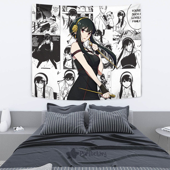 Yor Forger Tapestry Custom Spy x Family Anime Manga Room Wall Decor 4 - PerfectIvy