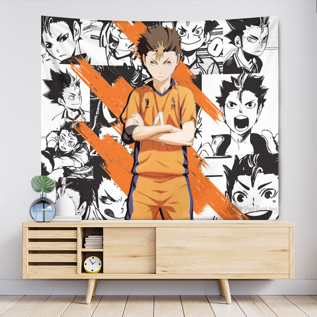 Yuu Nishinoya Tapestry Custom Haikyuu Manga Anime Room Decor 2 - PerfectIvy