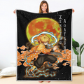 Zenitsu Agatsuma Blanket Custom Moon Style Demon Slayer Anime Bedding 1 - PerfectIvy