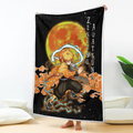 Zenitsu Agatsuma Blanket Custom Moon Style Demon Slayer Anime Bedding 2 - PerfectIvy