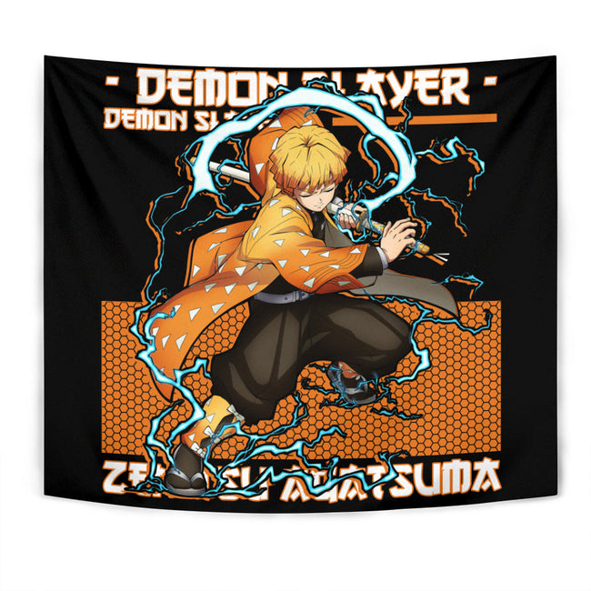 Zenitsu Agatsuma Tapestry Custom Demon Slayer Anime Room Decor 1 - PerfectIvy