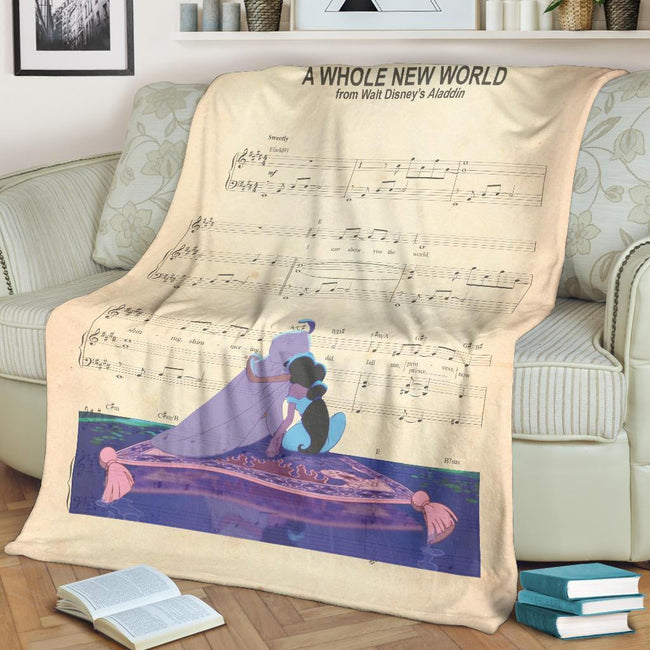 Aladdin & Jasmine Fleece Blanket For Bedding Decor 3 - PerfectIvy