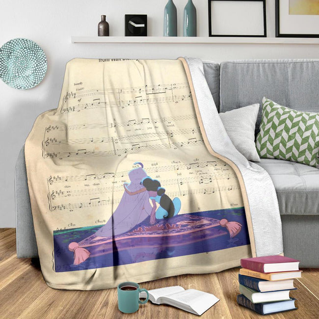 Aladdin & Jasmine Fleece Blanket For Bedding Decor 4 - PerfectIvy