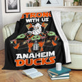 Anaheim Ducks Baby Yoda Fleece Blanket The Force Is Strong 2 - PerfectIvy