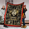 And They Lived Happily Ever After Skull Fleece Blanket Gift Idea 6 - PerfectIvy