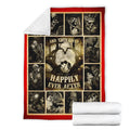 And They Lived Happily Ever After Skull Fleece Blanket Gift Idea 7 - PerfectIvy