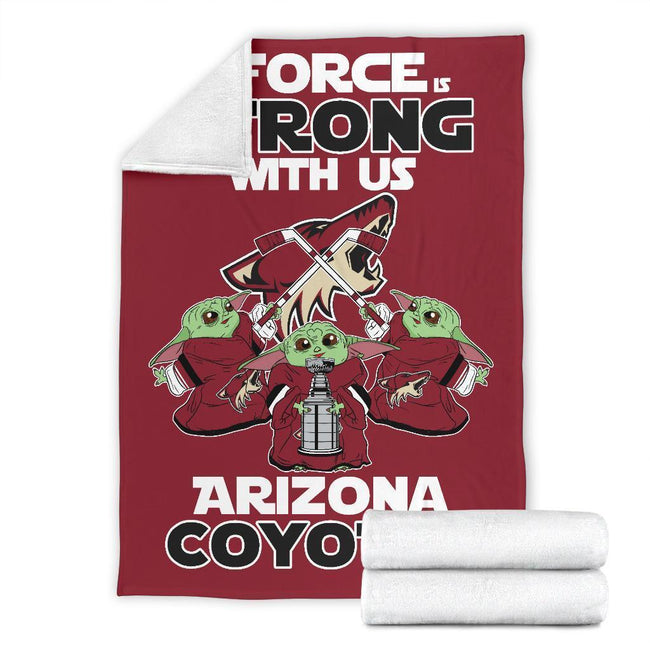 Arizona Coyotes Baby Yoda Fleece Blanket The Force Is Strong 7 - PerfectIvy