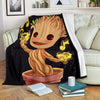 Baby Groot Fleece Blanket Cute Bedding Decor Gift Idea 1 - PerfectIvy