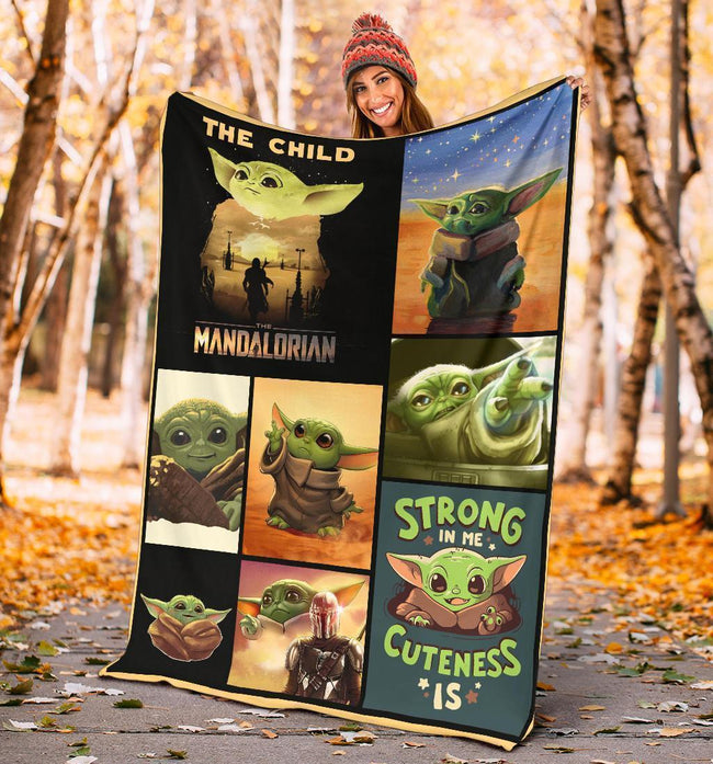 Baby Yoda Fleece Blanket The Child The Mandalorian Funny For Fan 2 - PerfectIvy