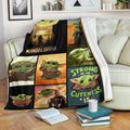 Baby Yoda Fleece Blanket The Child The Mandalorian Funny For Fan 3 - PerfectIvy